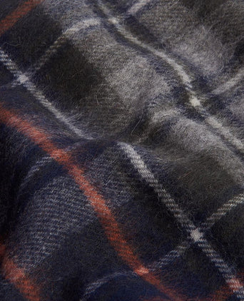 Barbour sjaal tartan lamswol grijs