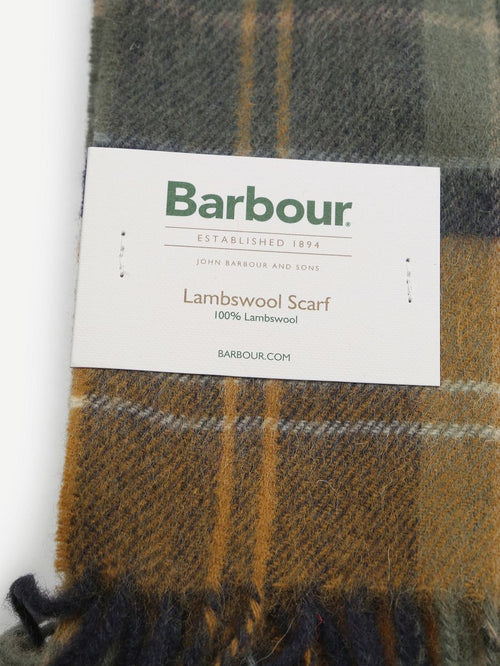 Barbour sjaal patchwork tartan geel