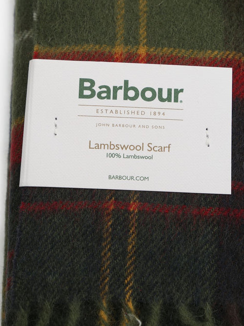 Barbour sjaal patchwork tartan rood