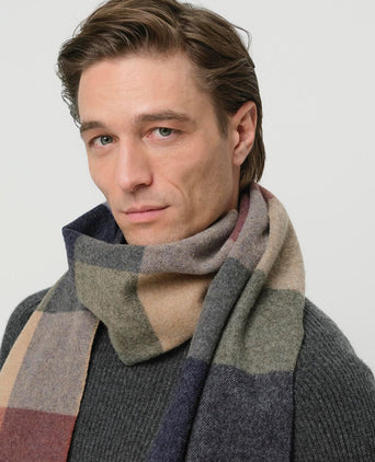 Profuomo sjaal wol ruiten multicolour