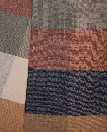Sjaal lamswol ruiten multicolour