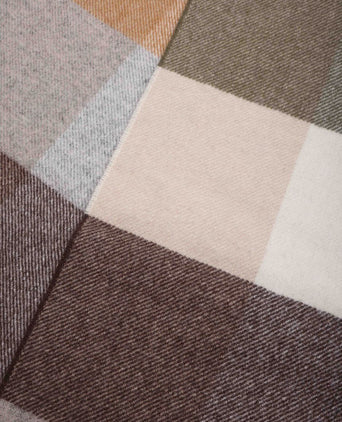 Sjaal lamswol ruiten multicolour