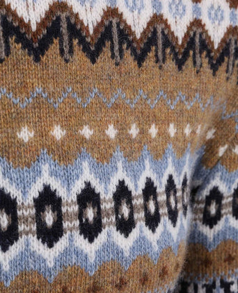Fairisle trui wol camel