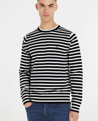 Trui streep donkerblauw