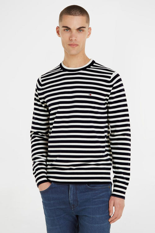 Trui streep donkerblauw