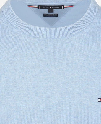 Tommy Hilfiger pullover cotton kashmir lichtblauw | Regular-fit