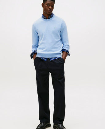 Tommy Hilfiger pullover cotton kashmir lichtblauw | Regular-fit