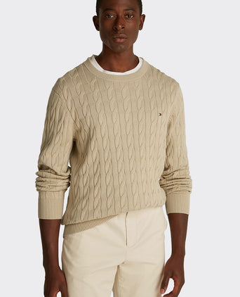 Pullover cable beige