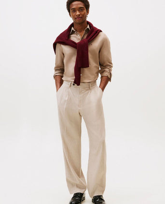 Tommy Hilfiger Oxford overhemd camel | Regular-fit