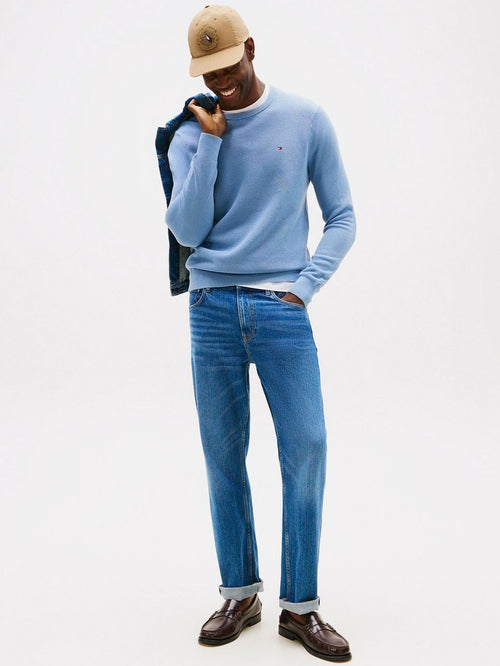 Tommy Hilfiger structure trui indigo | Regular-fit