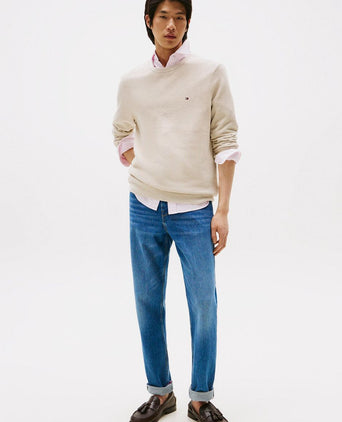 Tommy Hilfiger structure trui beige | Regular-fit