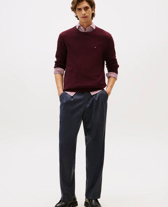 Tommy Hilfiger structure trui bordeaux | Regular-fit