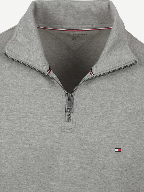 Tommy Hilfiger halve rits trui intechno grijs | Regular-fit