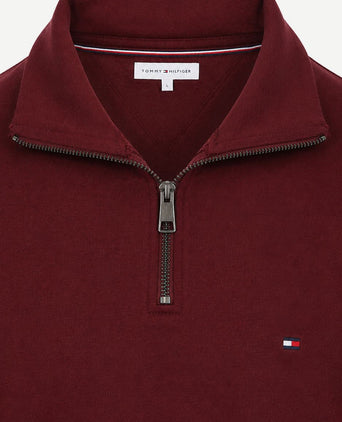 Sweat halve rits pullover burgundy