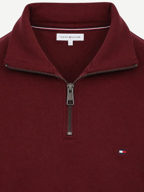 Sweat halve rits pullover burgundy