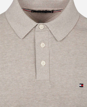 Knitted polo beige