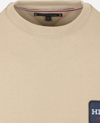 Sweater roundel logo beige