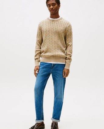 Tommy Hilfiger pullover cable sandalwood | Regular-fit