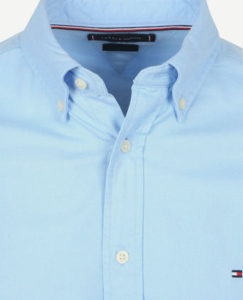 Tommy Hilfiger flanel overhemd lichtblauw | Regular-fit