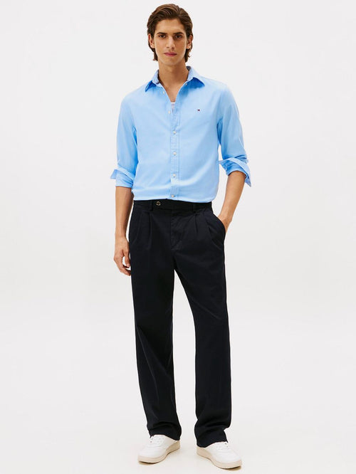 Tommy Hilfiger flanel overhemd lichtblauw | Regular-fit