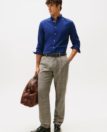 Tommy Hilfiger flanel overhemd donkerblauw | Regular-fit