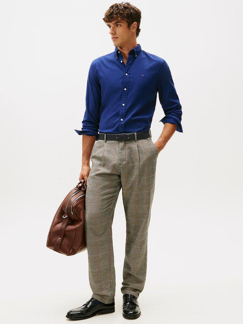 Tommy Hilfiger flanel overhemd donkerblauw | Regular-fit