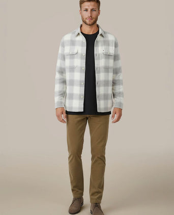 Tommy Hilfiger overshirt flanel ruit grijs | Regular-fit