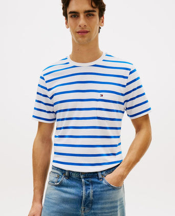 T-shirt streep blauw