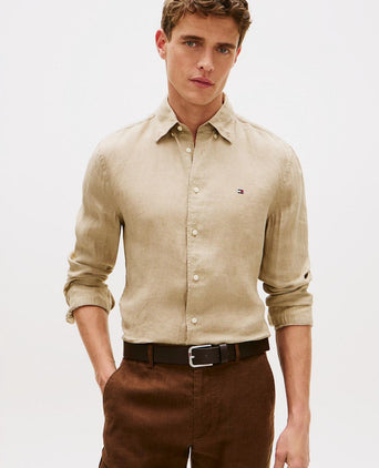 Overhemd linnen beige