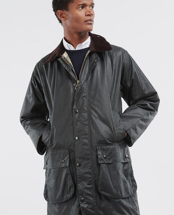 Border wax jas groen