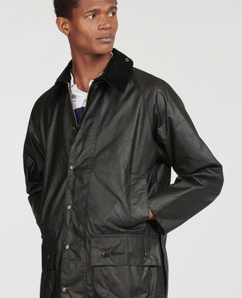 Barbour waxjas Beaufort zwart | Regular-fit