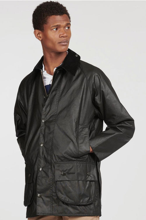 Barbour waxjas Beaufort zwart | Regular-fit