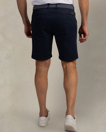 Shorts twill stretch lake donkerblauw