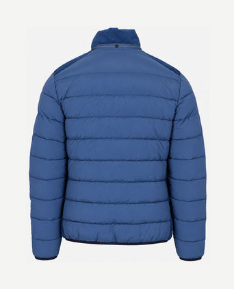 Jas padded Oxford blauw
