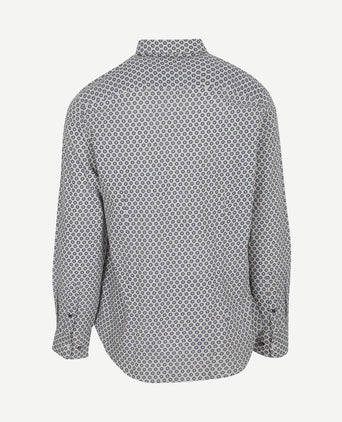 Overhemd jaden linnen blend blauw