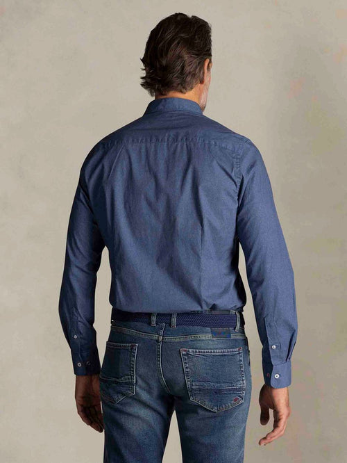 NZA shirt James oban poplin blauw | Regular-fit