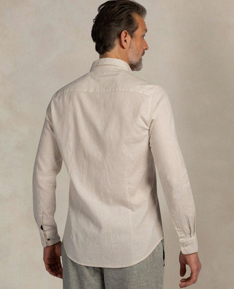 Shirt linnen blend beige