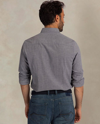Overhemd bd barn twill donkerblauw