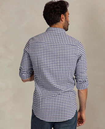 Overhemd bd coarse heavy flannel blauw