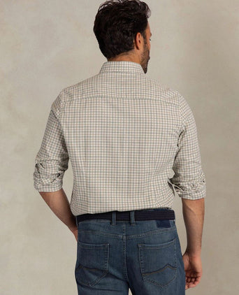 Overhemd bd clive twill check ranger groen