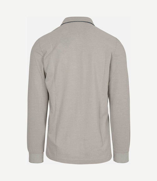 Longsleeve polo hamton piqué groen