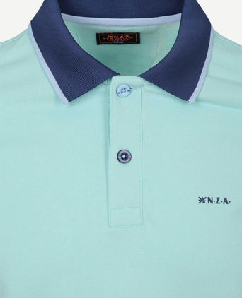 Polo foxton piqué pale leaf
