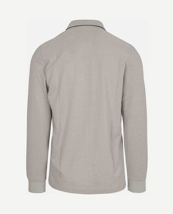 Longsleeve polo hamton piqué groen