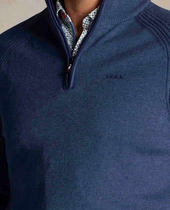 NZA halve rits trui clive blauw | Regular-fit