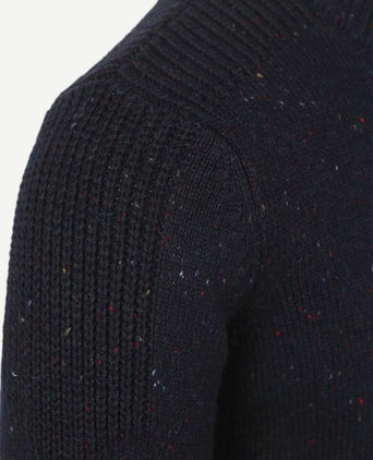 NZA pullover mocker conor melange icon donkerblauw | Regular-fit