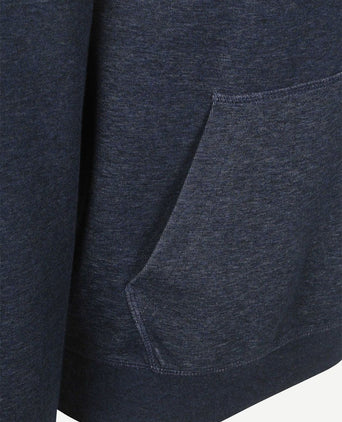 NZA hoodie diamond logo interlock melange icon donkerblauw | Regular-fit