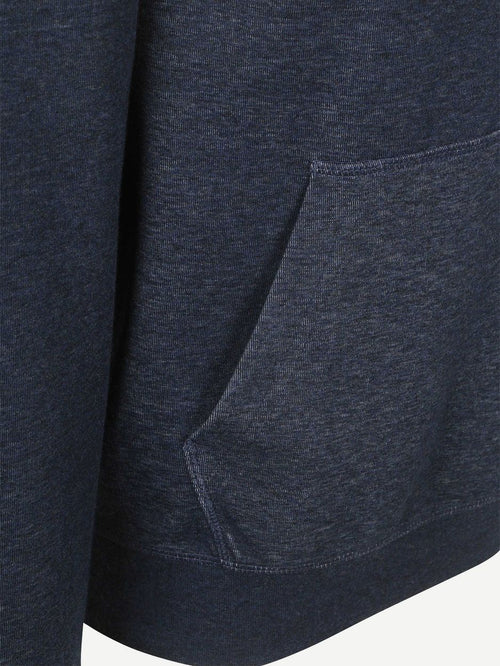 Hoodie diamond logo interlock melange icon donkerblauw