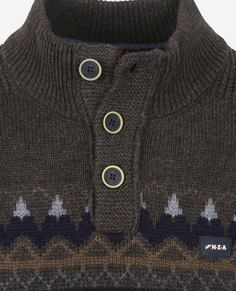 Pullover iker nordic wool blend hazel