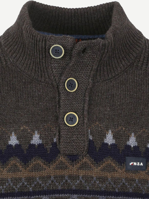 Pullover iker nordic wool blend hazel