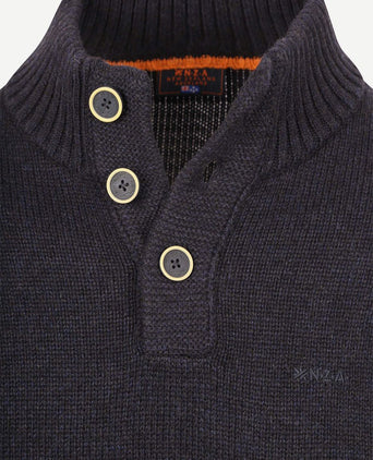 Pullover mocker adan donkerblauw